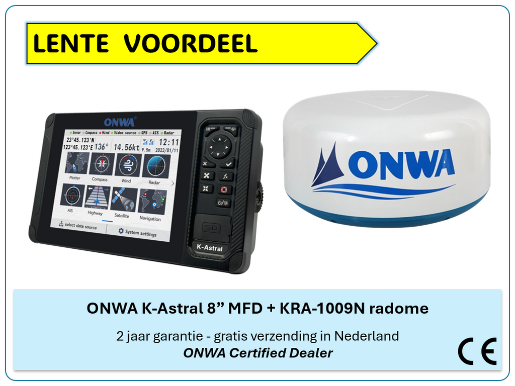 K-Astral 8/12 - Touchscreen GPS Kaartplotters met GPS en WiFi