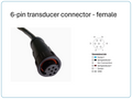 ONWA 6-pin transducer connector - female