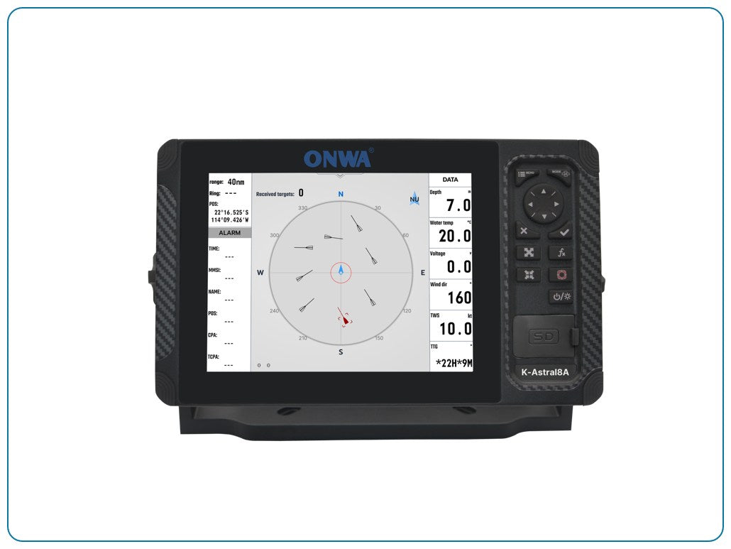 K-Astral 8/12 - Touchscreen GPS Kaartplotters met GPS en WiFi