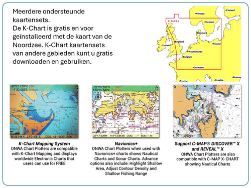 K-Astral 8/12 - Touchscreen GPS Kaartplotters met GPS en WiFi