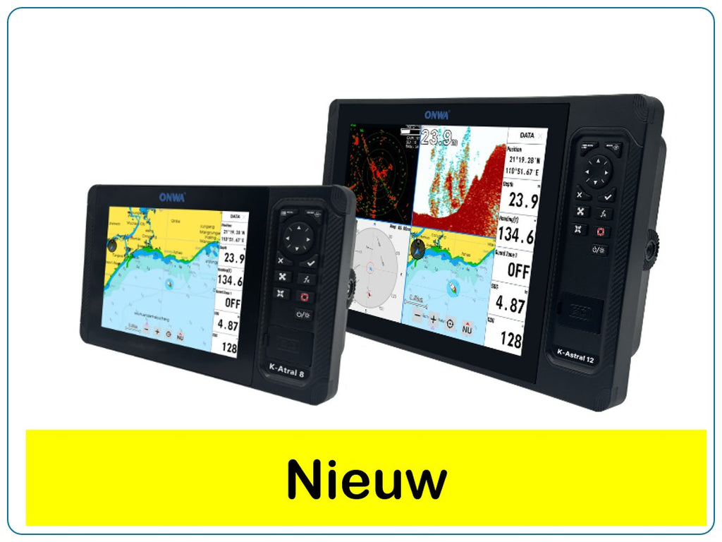 K-Astral 8/12 - Touchscreen GPS Kaartplotters met GPS en WiFi
