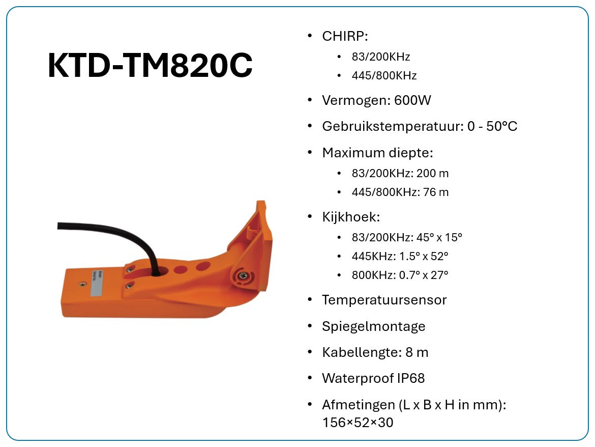 K-ProVision Fishfinder inclusief transducer