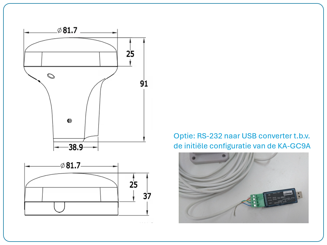 KA-GC9A - Electronisch kompas / heading sensor met GPS