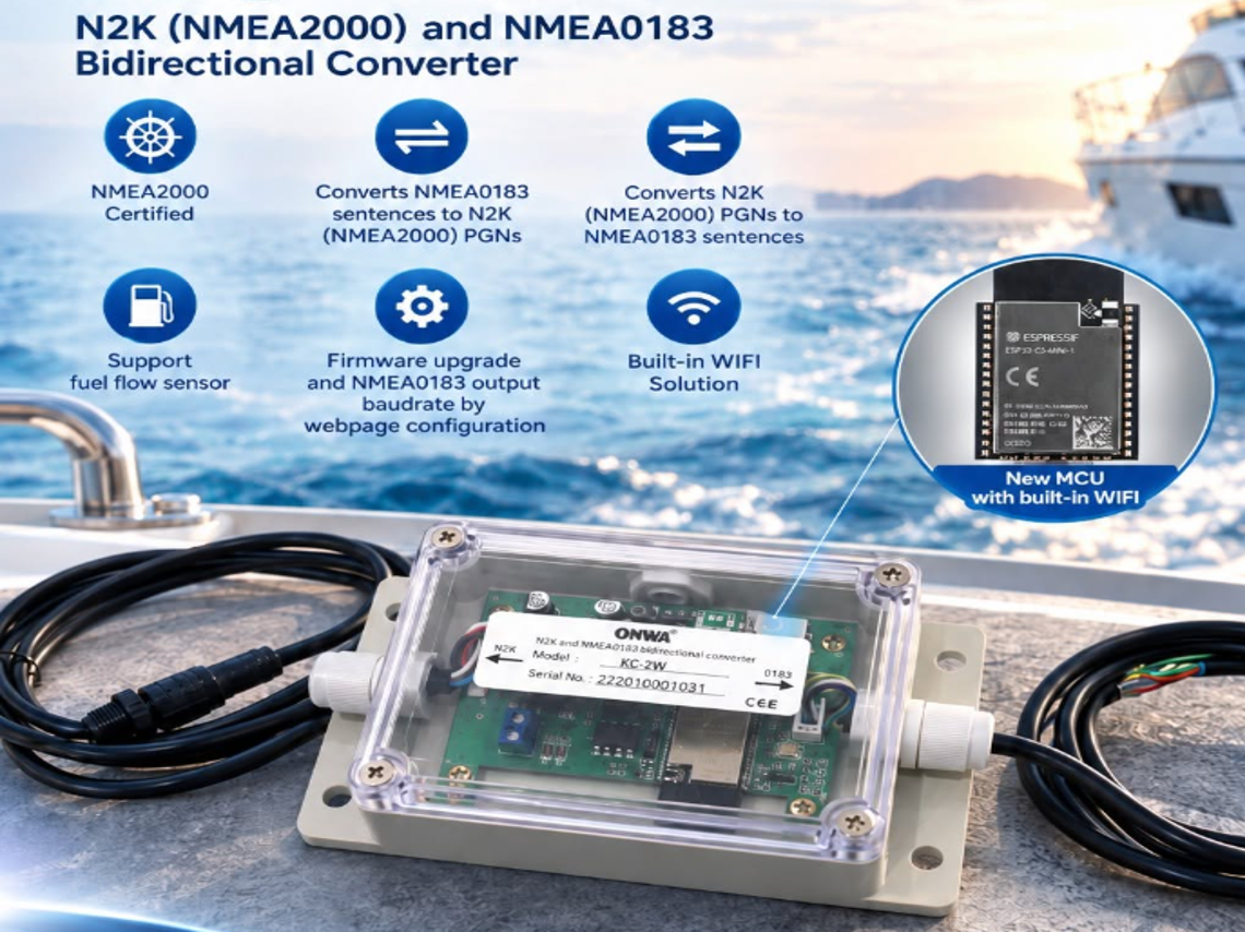 KC-2W - Bidirectional NMEA 0183/2000 Converter incl. Wi-Fi
