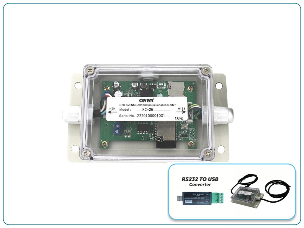 KC-2W - Bi-directionele NMEA 0183 / 2000 Converter incl. wifi