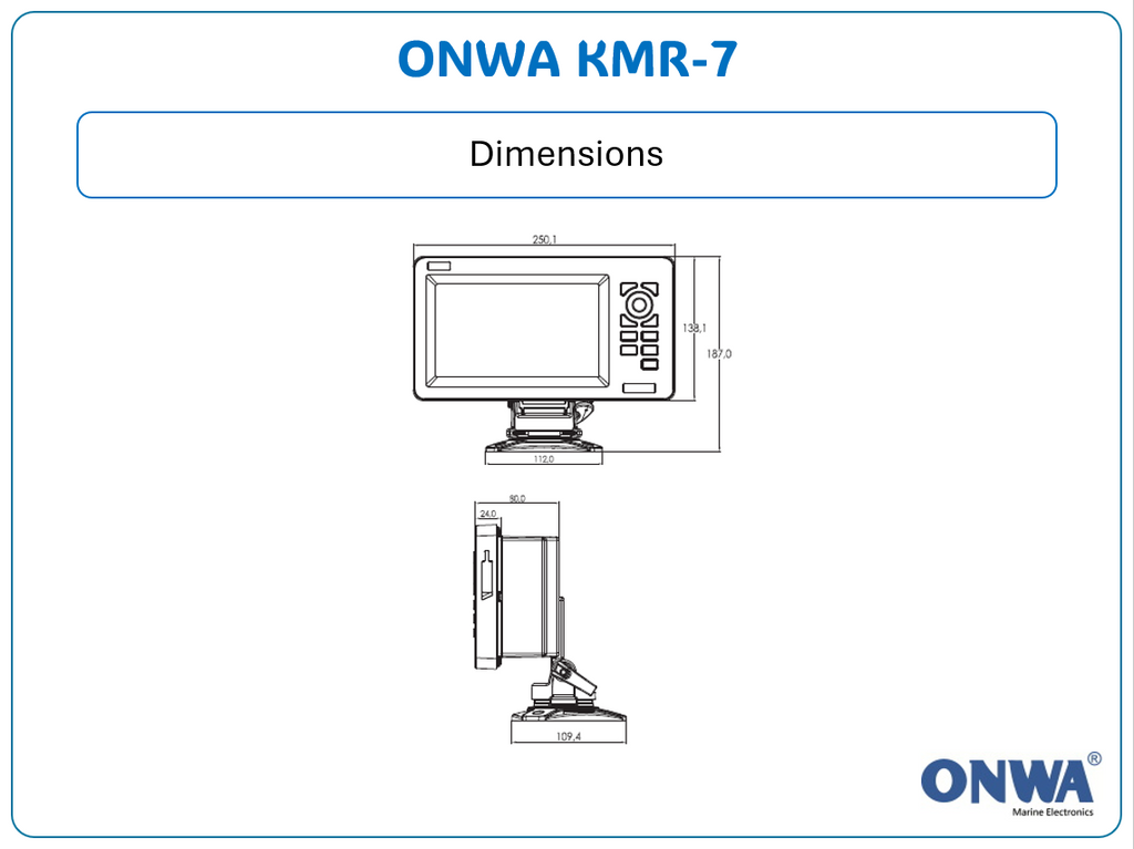 KMR-7 -  7" Multi Functioneel Instrument Display met NMEA multiplexer/gateway