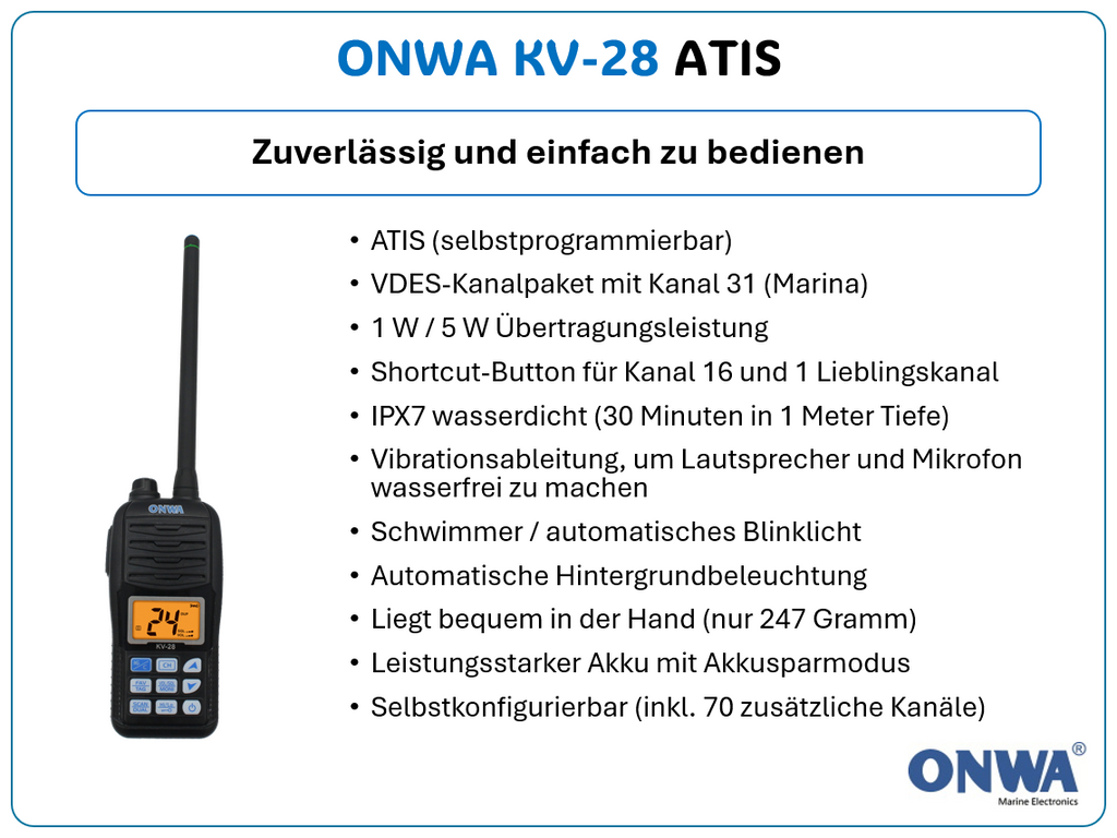 KV-28 Handfunkgerät mit ATIS