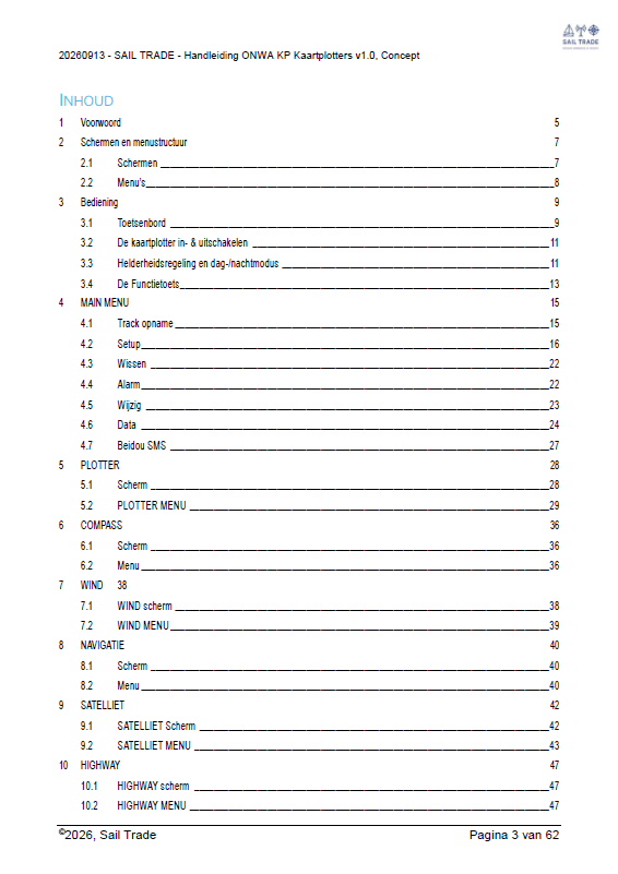 ONWA - KP Series Documentation
