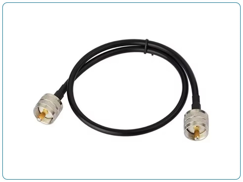 RG-58 kabel met PL-259 male connectoren