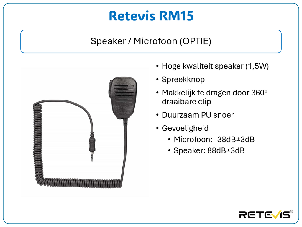 Retevis RM15 Handfunkgerät