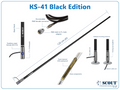 SCOUT KS-41 Schwarze UKW-/AIS-Antenne (Fiberglas)