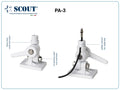 SCOUT PA-3 neerklapbare antennevoet - NYLON
