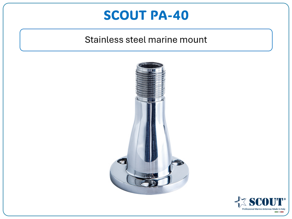 SCOUT feste Edelstahl-Antennenhalter