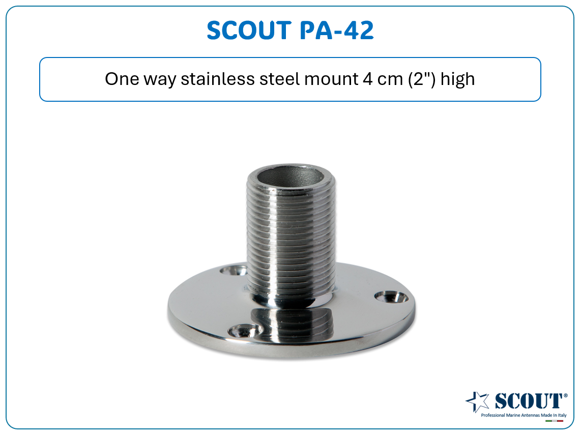 SCOUT feste Edelstahl-Antennenhalter