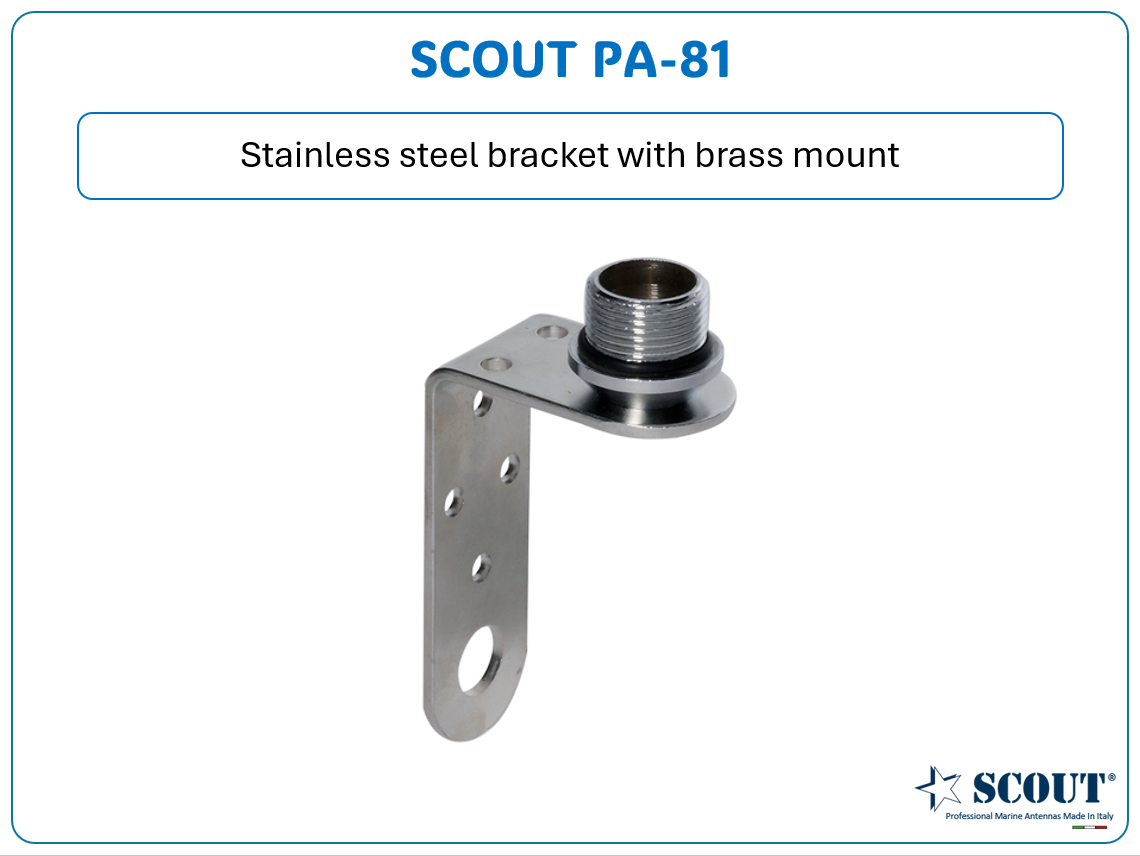 SCOUT feste Edelstahl-Antennenhalter