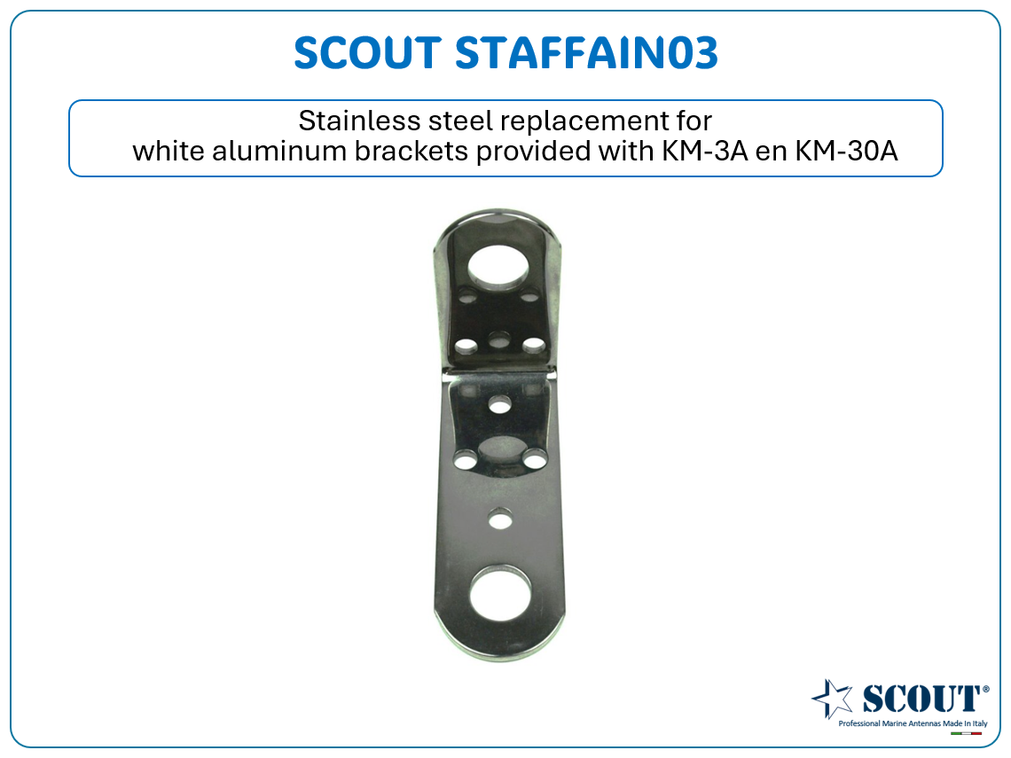 SCOUT feste Edelstahl-Antennenhalter