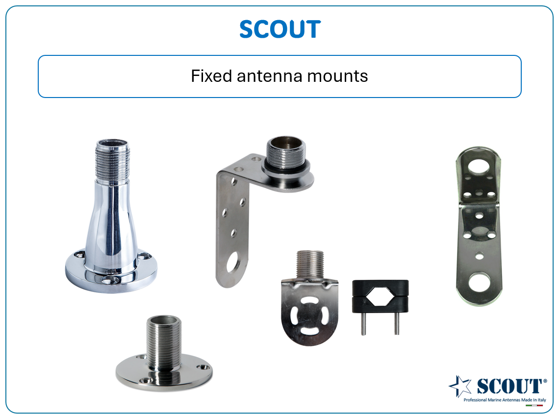 SCOUT feste Edelstahl-Antennenhalter