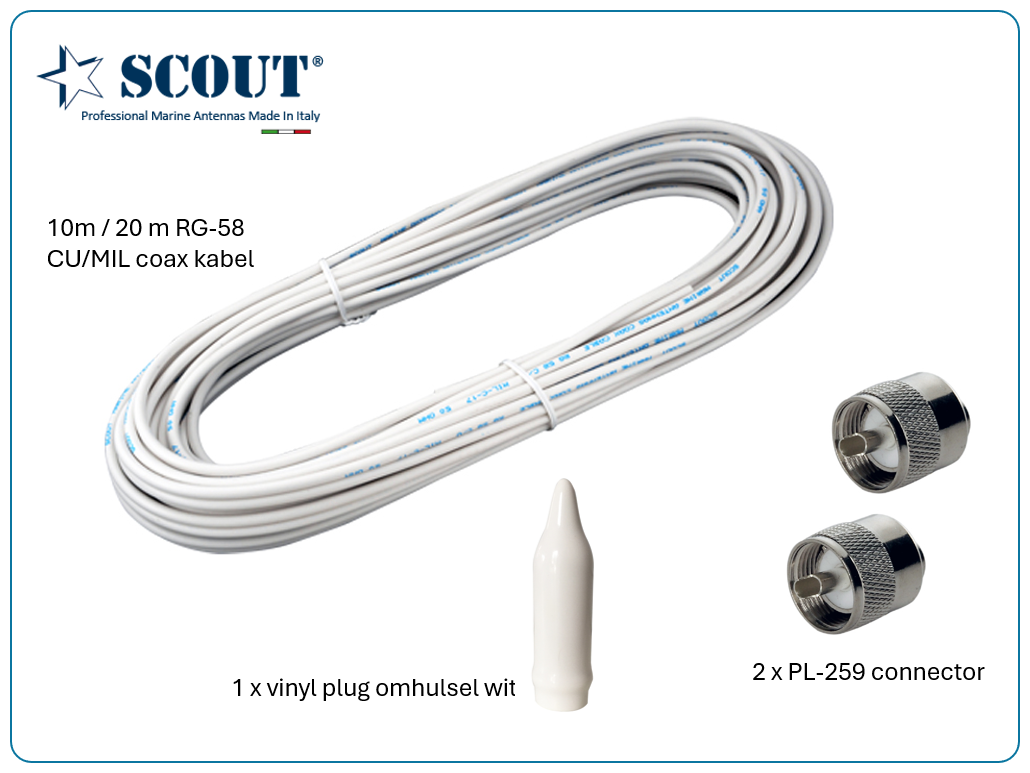 SCOUT RG-58 kabel kit voor KM-3A en KM-30A