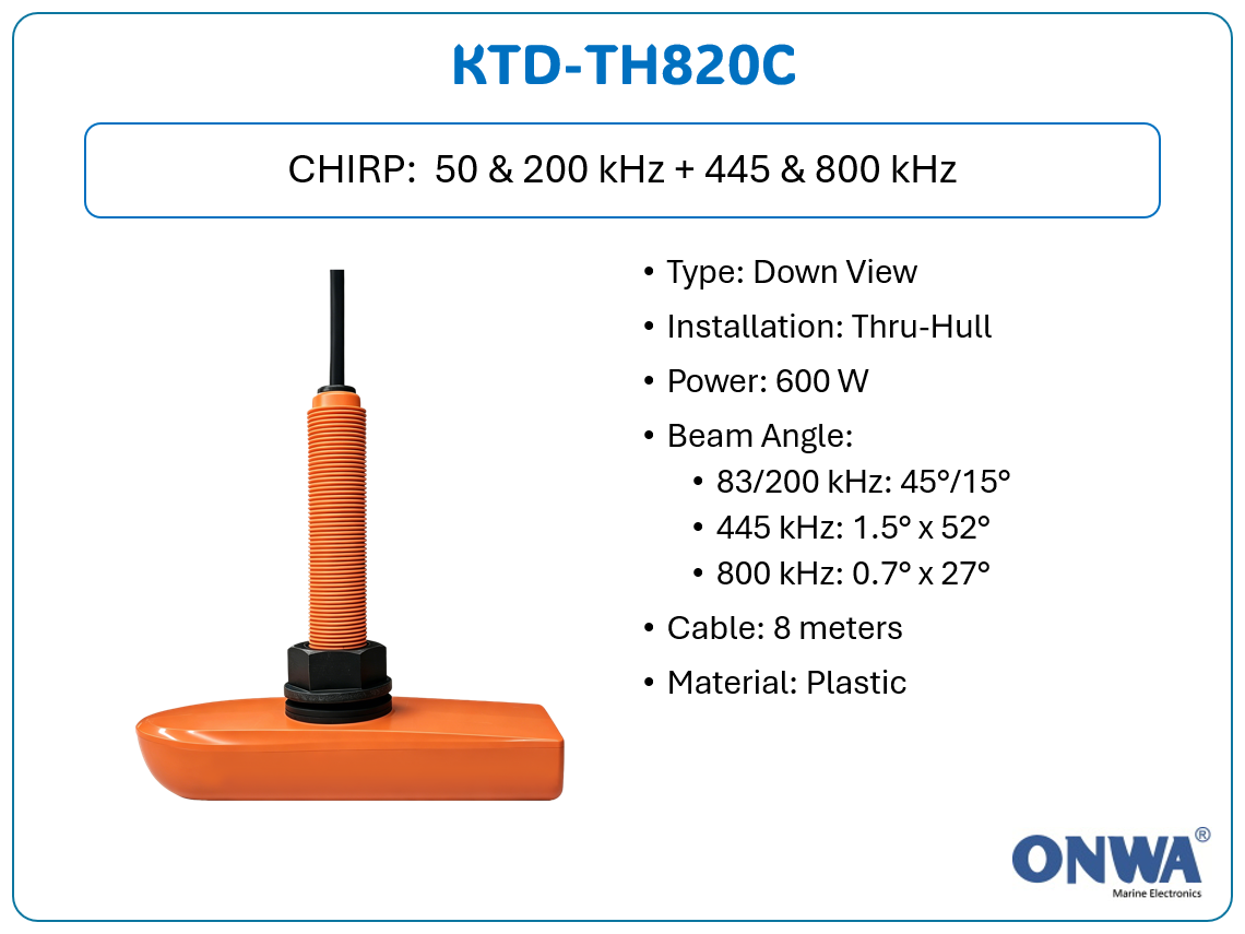 ONWA KTD-820C CHIRP Transducer